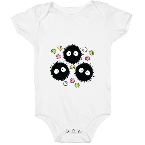 A Trio Of Soot Sprites Baby One Piece